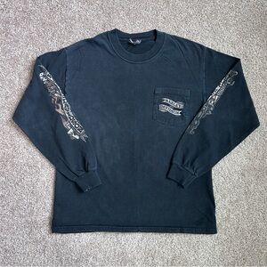 Vintage Harley Davidson Thunder Creek Tennessee Long Sleeve Black T-Shirt Size S